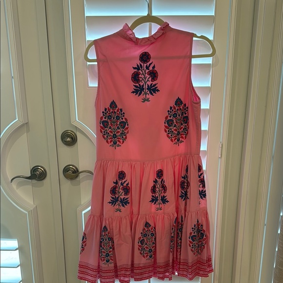 Oliphant Pink and Black Sleeveless Mock Neck Sundress - Picture 3 of 3